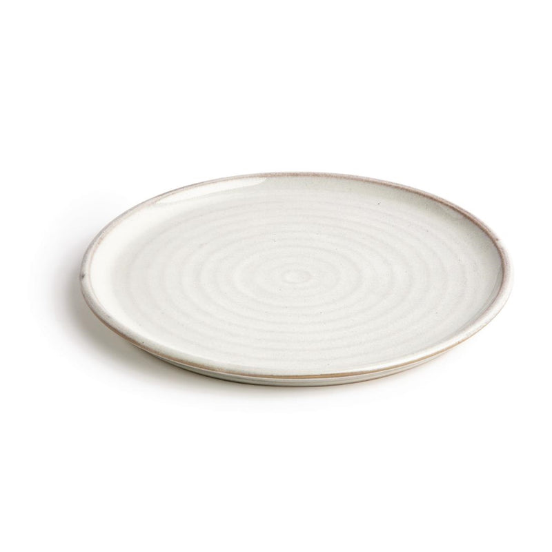 Olympia Canvas Small Rim Round Plate Murano White 265mm (Pack of 6)
