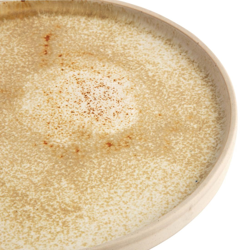 Olympia Canvas Flat Round Plate Wheat 250mm (Pack of 6)