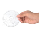 Fiesta Compostable PLA Cold Cup Flat Lids 12oz / 16oz / 20oz (Pack of 1000)