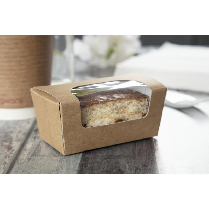 Colpac Compostable Kraft Cake Boxes With Window Small (Pack of 500)