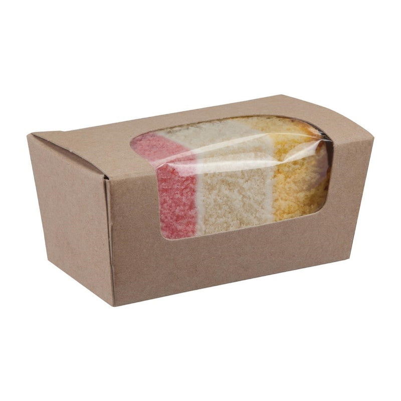 Colpac Compostable Kraft Cake Boxes With Window Small (Pack of 500)