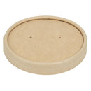 Colpac Recyclable Kraft Microwavable Soup Cup Lids 8oz and 12oz (Pack of 500)