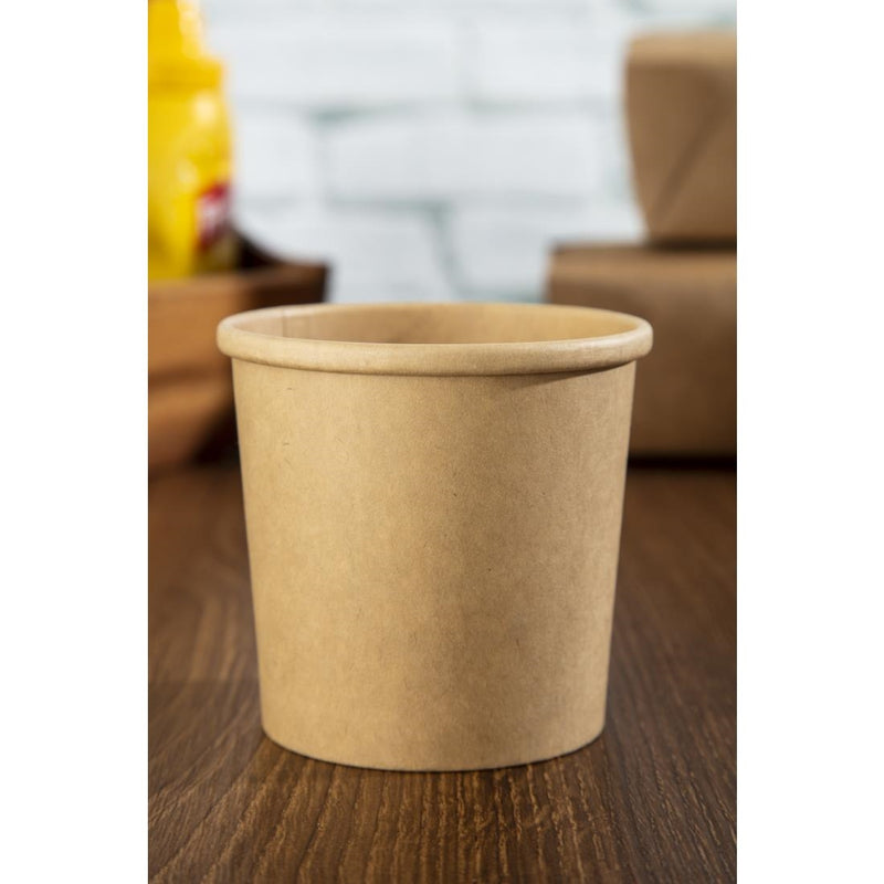 Colpac Recyclable Kraft Microwavable Soup Cups 350ml / 12oz (Pack of 500)