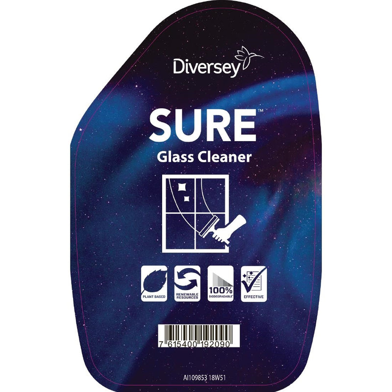 SURE Glasreiniger/Innen- und Oberflächenreiniger, Nachfüllflaschen, 750 ml (6er-Pack)