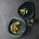 Churchill Stonecast Patina Triangular Plates Rustic Teal 229mm (Pack of 12)