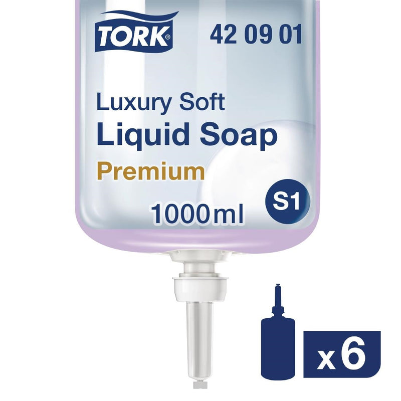 Tork Parfümierte, luxuriöse, weiche, flüssige Handseife, 1 l (6er-Pack)