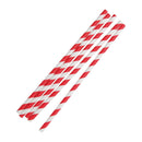 Fiesta Compostable Bendy Paper Straws Red Stripes (Pack of 250)