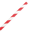 Fiesta Compostable Bendy Paper Straws Red Stripes (Pack of 250)