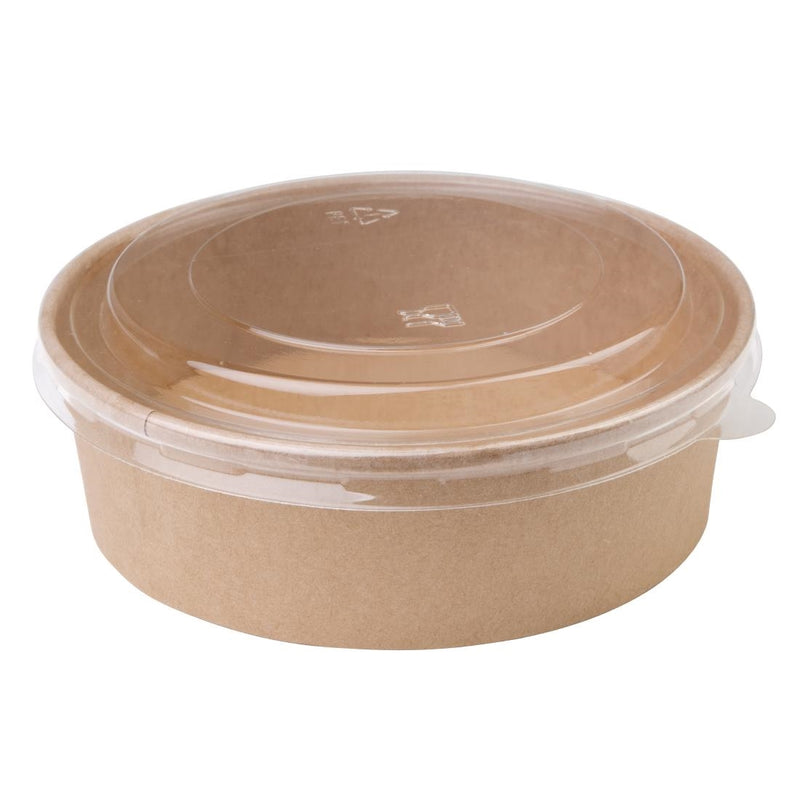 Fiesta Compostable Round Kraft Salad Bowls 500ml / 18oz (Pack of 300)