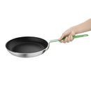 Hygiplas Antihaft-Teflon-Aluminium-Platinum-Plus-Bratpfanne mit grünem Griff, 280 mm