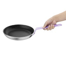 Hygiplas Non-Stick Teflon Aluminium Platinum Plus Frying Pan with Purple Handle 240mm