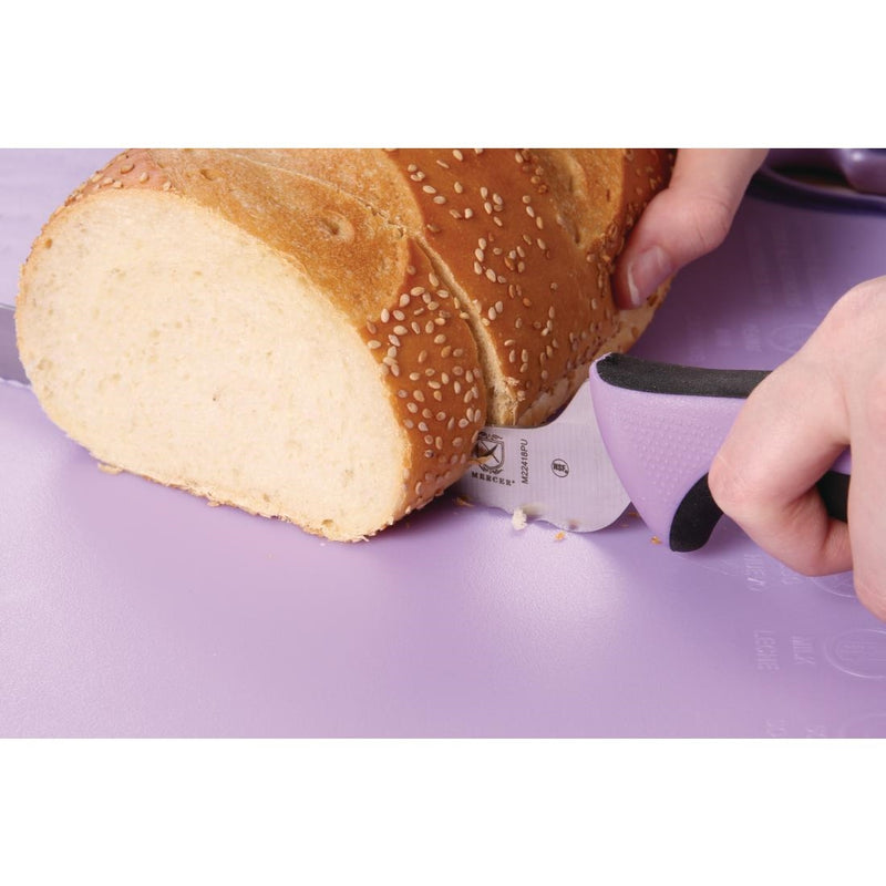Mercer Millennia Culinary Allergen Safety Offset Brotmesser mit Wellenschliff, 20 cm