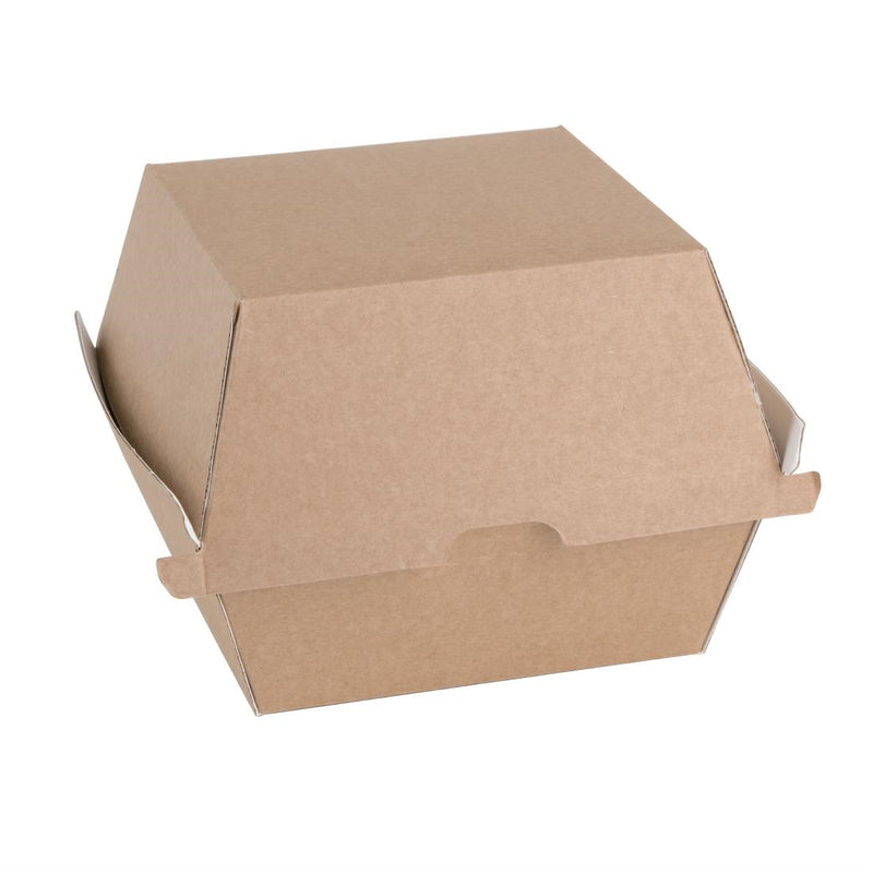 Fiesta Compostable Kraft Burger Boxes Large 112mm (Pack of 150)