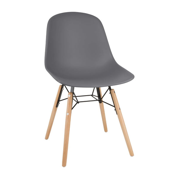 Bolero Arlo Side Chairs Dark Grey (Pack of 2)