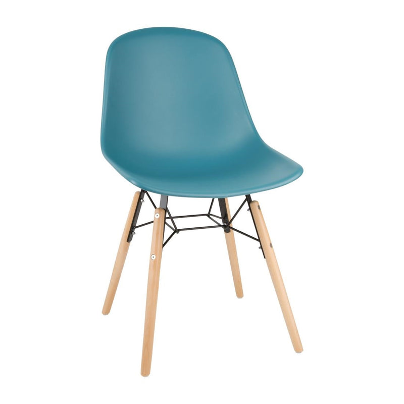 Bolero Arlo Side Chairs Teal (Pack of 2)