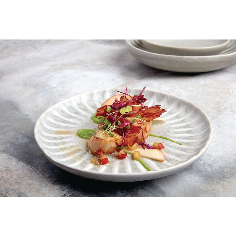 Olympia Corallite Plates Concrete Grey 205mm (Pack of 6)