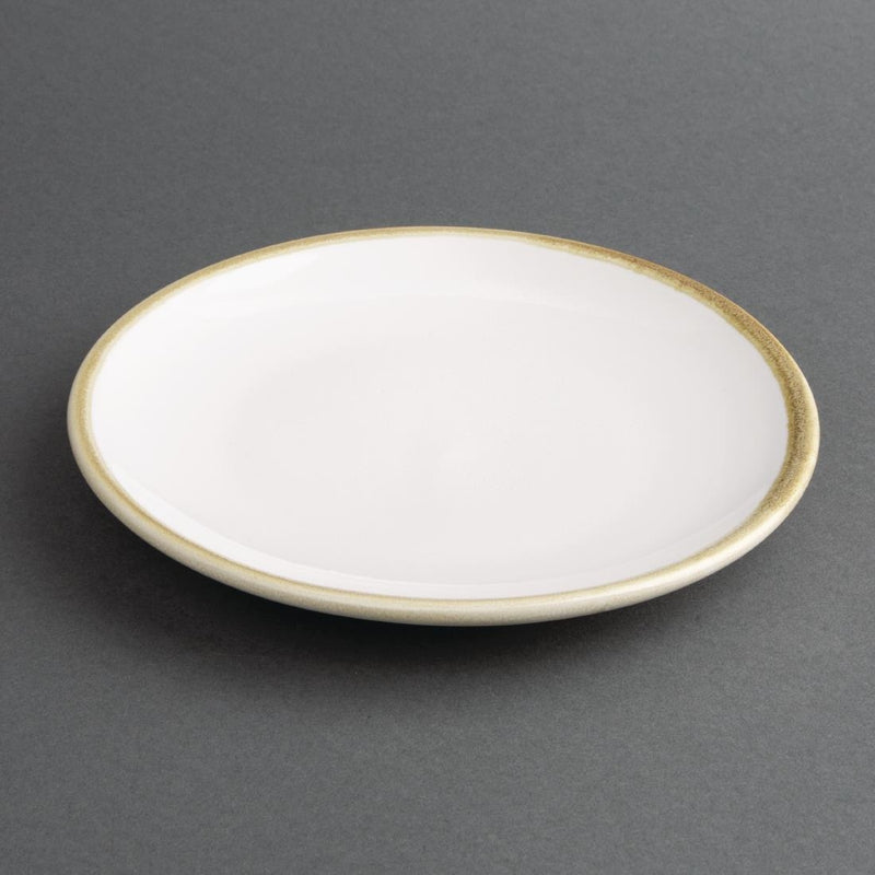 Olympia Kiln Round Coupe Plate Chalk 180mm (Pack of 6)