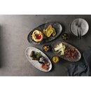 Churchill Studio Prints Stone Chefs Plates Quartz Black 347 x 173mm (Pack of 6)