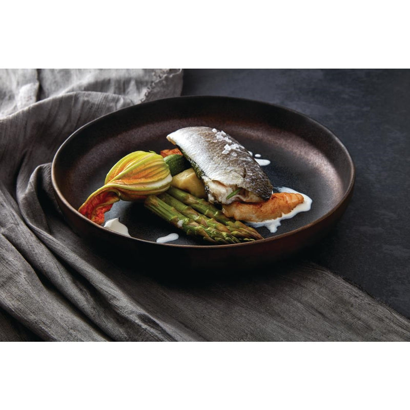 Olympia Ocker Flache Schüsseln 210 mm 700 ml (6er-Pack)