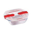 Pyrex Cook and Heat Quadratische Schüssel mit Deckel, 350 ml