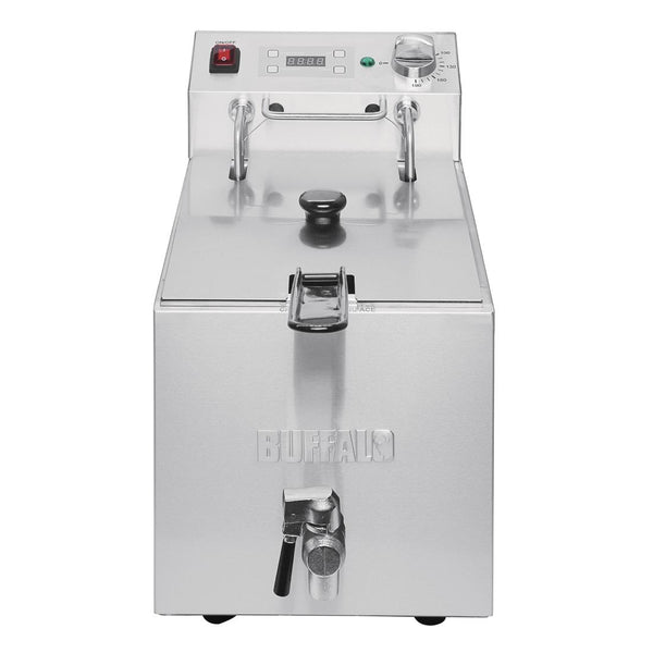 Buffalo Single Tank Single Basket 8Ltr Countertop Fryer with Timer 2.9kW