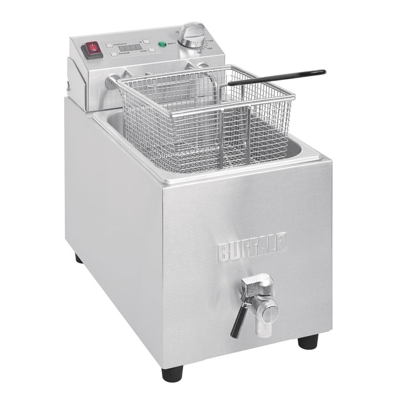 Buffalo Single Tank Single Basket 8Ltr Countertop Fryer with Timer 2.9kW