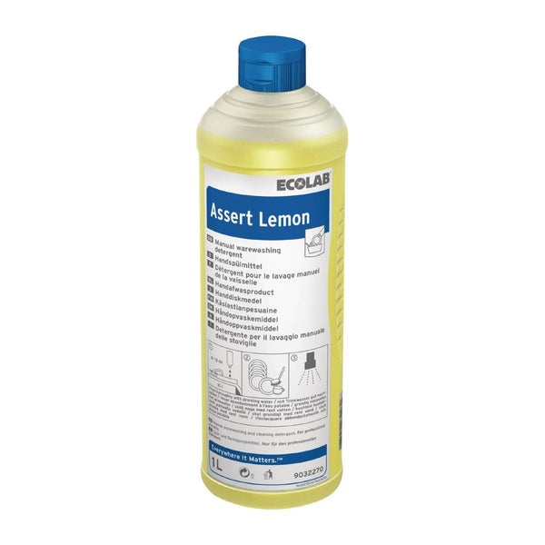 Ecolab Assert Lemon Washing Up Liquid Concentrate 1Ltr (6 Pack)