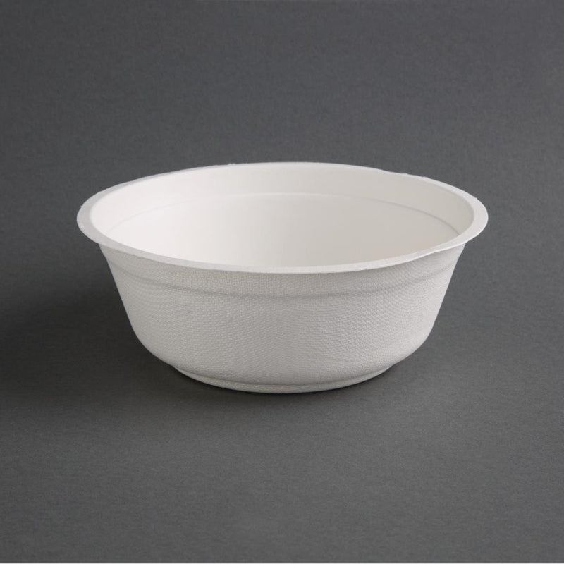 Fiesta kompostierbare Bagasse-Schalen, rund, 900 ml, 50 Stück