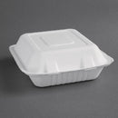 Fiesta kompostierbare Bagasse-Lebensmittelbehälter mit Scharnier, 223 mm, 200 Stück