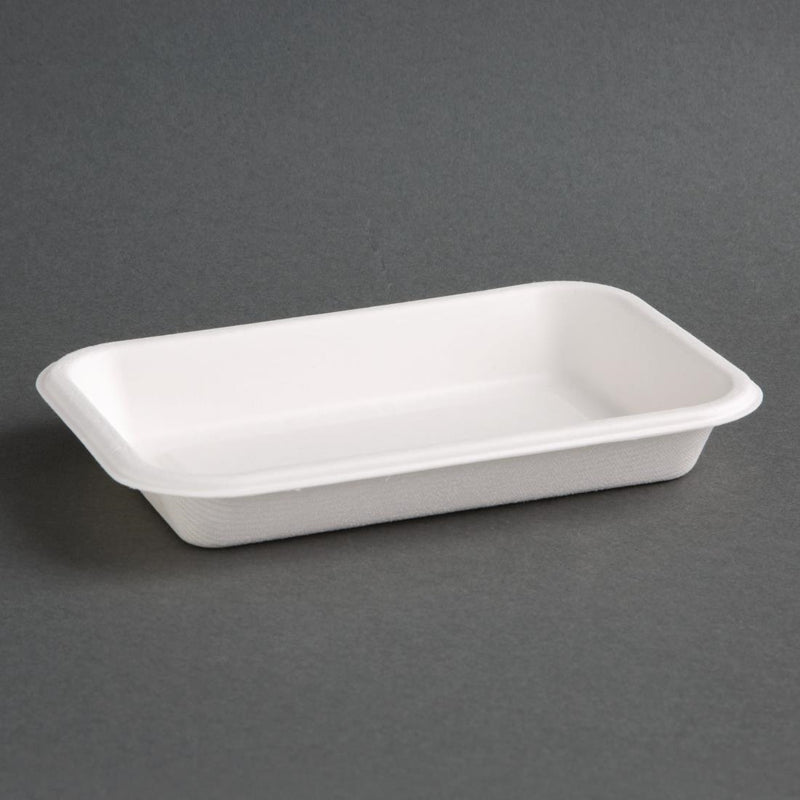 Fiesta kompostierbare Bagasse-Lebensmitteltabletts, 340 ml (50 Stück)