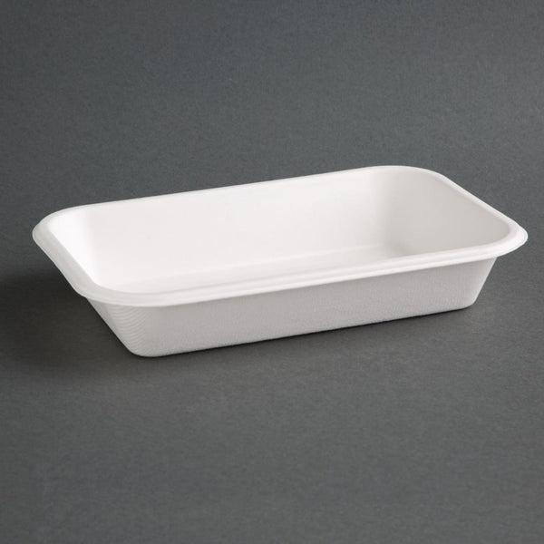 Fiesta Kompostierbare Bagasse-Lebensmitteltabletts, 24 oz (50 Stück)