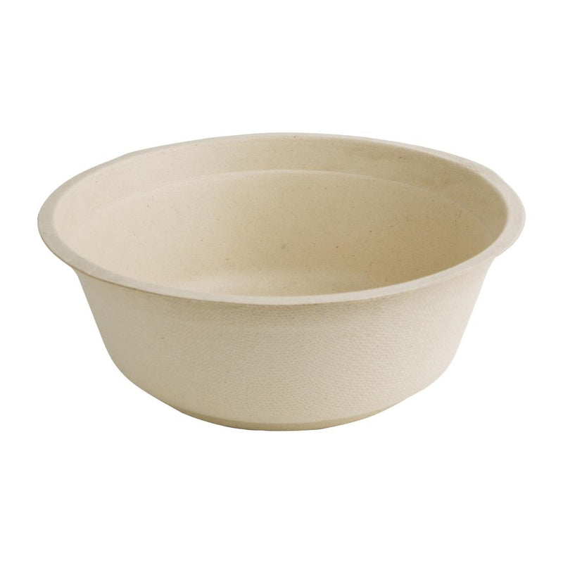 Fiesta Compostable Bagasse Round Bowls Natural Colour 32oz (Pack of 50)