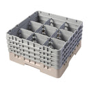 Cambro Camrack Beige, 9 Fächer, maximale Glashöhe 215 mm