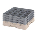 Cambro Camrack Beige, 16 Fächer, maximale Glashöhe 196 mm
