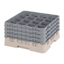 Cambro Camrack Beige, 16 Fächer, maximale Glashöhe 238 mm