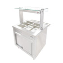 Parry Flexi-Serve Ambient Cupboard with Chilled Well and LED Illuminated Gantry FS-AW2PACK