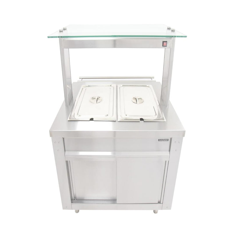 Parry Flexi-Serve Ambient Cupboard with Chilled Well and LED Illuminated Gantry FS-AW2PACK