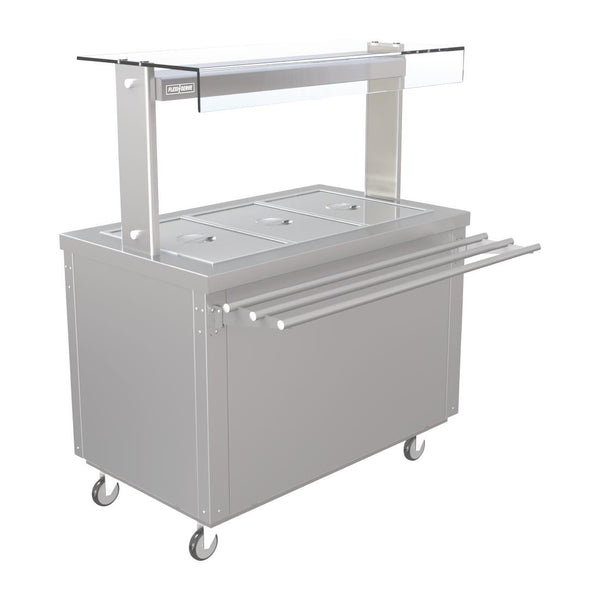 Parry Flexi-Serve Ambient Cupboard with Chilled Well and LED Illuminated Gantry FS-AW3PACK
