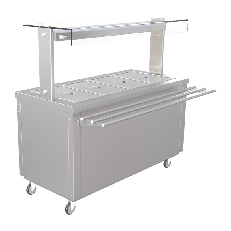 Parry Flexi-Serve Ambient Cupboard with Chilled Well and LED Illuminated Gantry FS-AW4PACK