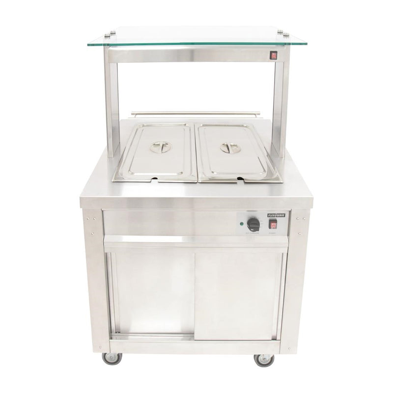 Parry Hot Cupboard with Dry Bain Marie Top and Quartz Heated Gantry FS-HB2PACK