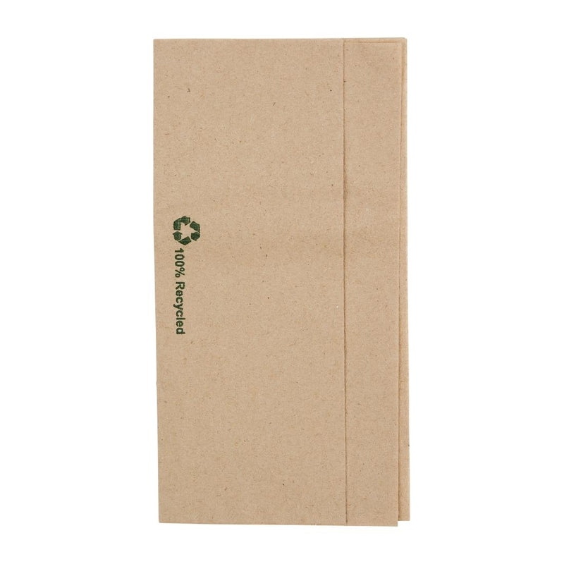 Fiesta Recyclable Recycelte Lunch-Servietten aus Kraftpapier, 32 x 30 cm, 1-lagig, Spenderfalte (6000 Stück)