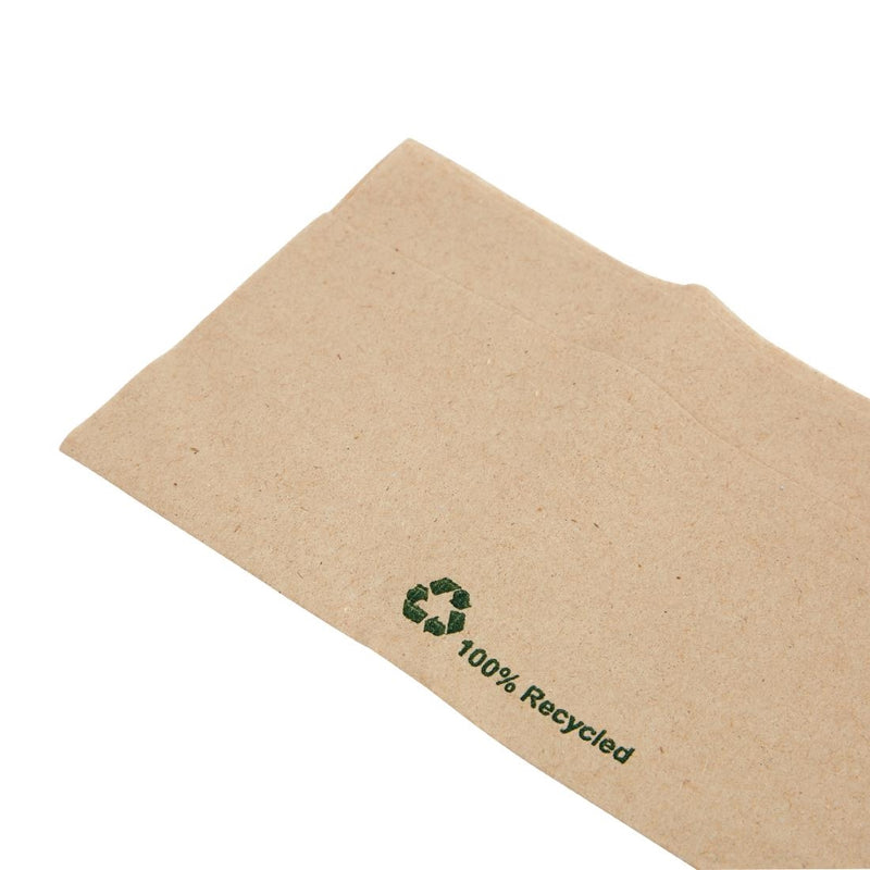 Fiesta Recyclable Recycelte Lunch-Servietten aus Kraftpapier, 32 x 30 cm, 1-lagig, Spenderfalte (6000 Stück)