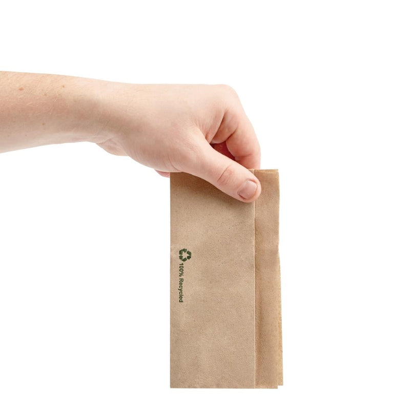 Fiesta Recyclable Recycelte Lunch-Servietten aus Kraftpapier, 32 x 30 cm, 1-lagig, Spenderfalte (6000 Stück)