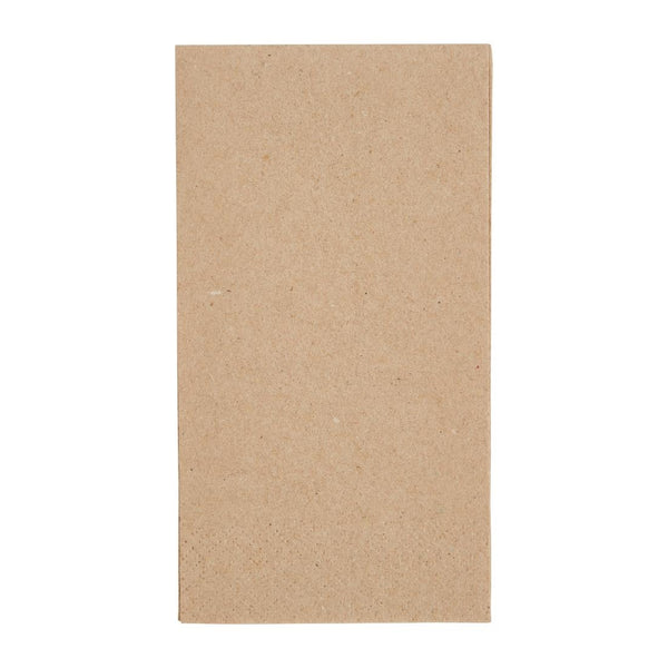 Fiesta Recyclable Recycelte Lunch-Servietten aus Kraftpapier, 33 x 33 cm, 2-lagig, 1/8-Falz (2000 Stück)