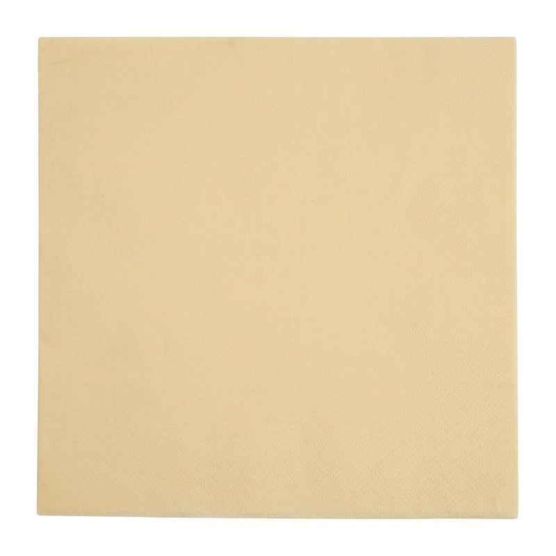 Fiesta Recycelbare Dinner-Serviette, Creme, 40 x 40 cm, 2-lagig, 1/4-Faltung (2000 Stück)