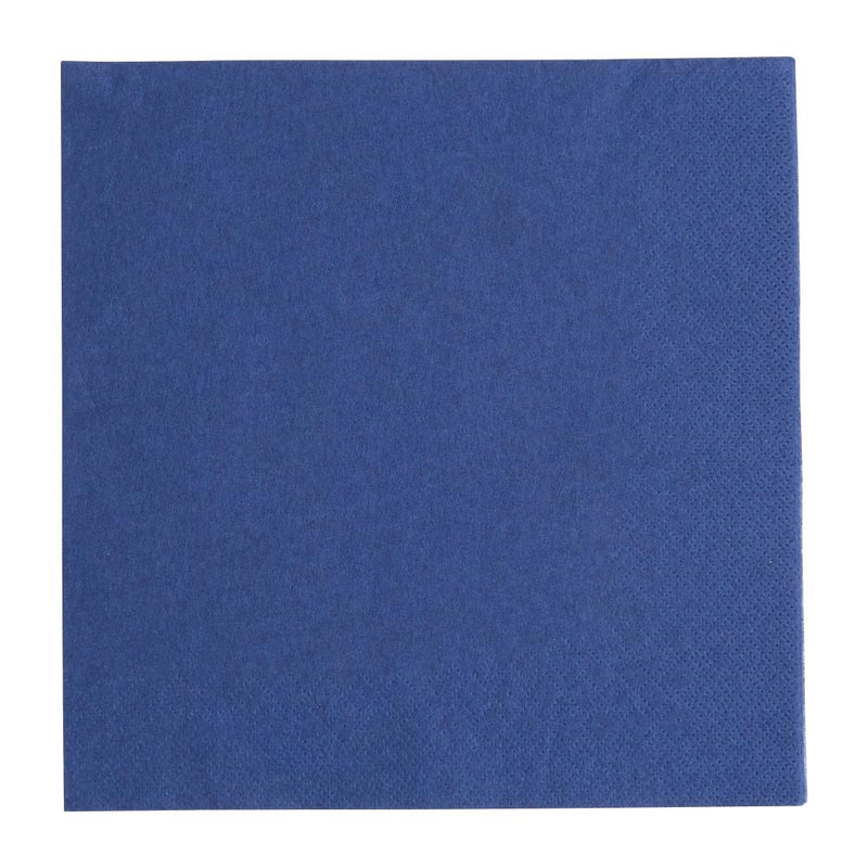 Fiesta Recyclable Dinner Napkin Dark Blue 40x40cm 3ply 1/4 Fold (Pack of 1000)