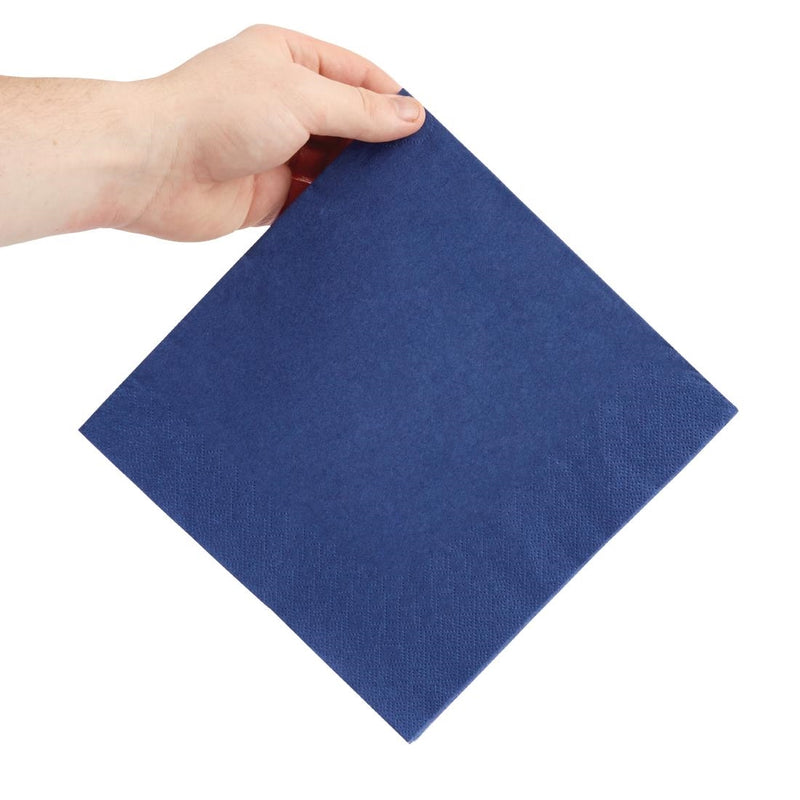 Fiesta Recyclable Dinner Napkin Dark Blue 40x40cm 3ply 1/4 Fold (Pack of 1000)