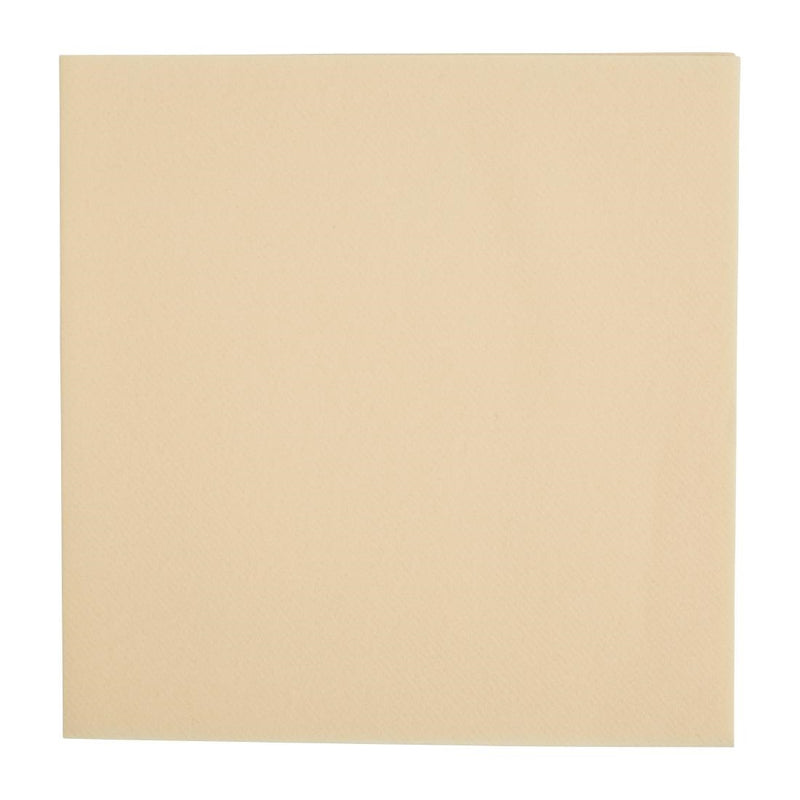 Fiesta Recyclable Premium Tablin Dinner Napkin Cream 40x40cm Airlaid 1/4 Fold (Pack of 500)