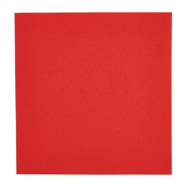 Fiesta Recyclebare Premium Tablin-Dinnerserviette, Rot, 40 x 40 cm, Airlaid, 1/4-Falz, 500 Stück