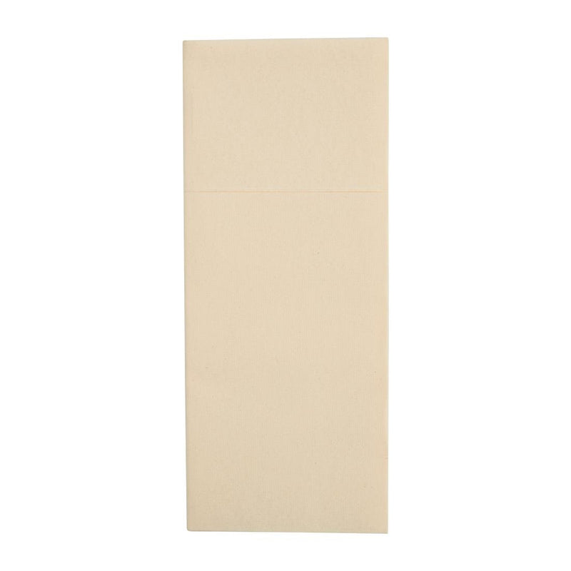 Fiesta Recyclable Premium Tablin Dinner Napkin Cream 48x40cm Airlaid Pocket Fold (Pk 400)